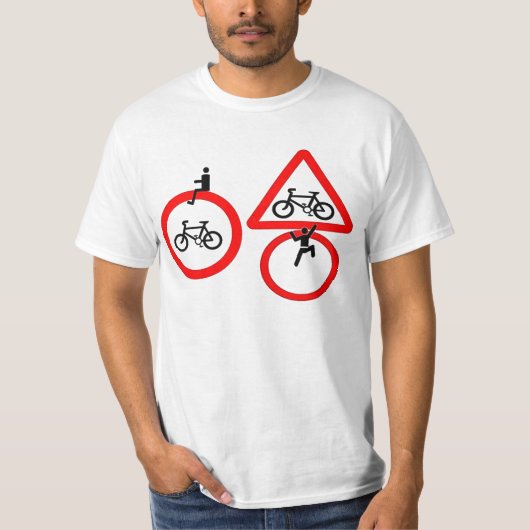 Geen fietsen! t-shirt (Voorkant)