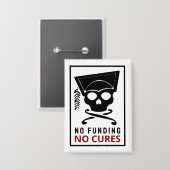 Geen financiering, geen geneesmiddelen button (Voorkant / Achterkant)