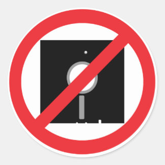 Geen floppies Sticker