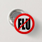 "GEEN FLU" RONDE BUTTON 3,2 CM (Voorkant /achterkant)