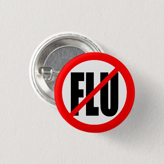 "GEEN FLU" RONDE BUTTON 3,2 CM (Voorkant /achterkant)