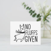 Geen fluffs gegeven briefkaart (Staand voorkant)