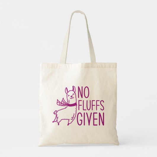 Geen fluffs gegeven tote bag (Achterkant)