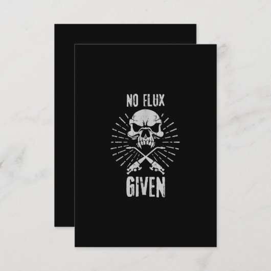 Geen flux gegeven grappig lassen en lassen bedankkaart (Voorkant / Achterkant)