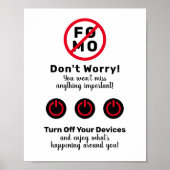 Geen FOMO (angst voor het missen uit) zet uw appar Poster (Voorkant)