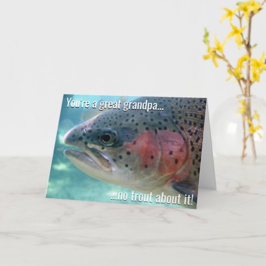 Geen forel over het Vaderdag Kaart - Opa (Gele Bloem)