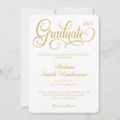 Geen foto Elegant Typografie Afstuderen Aankondiging (Voorkant)