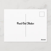 Geen foto met kerstBriefkaart Art Pencil Baubles Briefkaart (Achterkant)