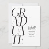 Geen foto minimalistisch Afstuderen Kaart (Voorkant)
