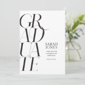 Geen foto minimalistisch Afstuderen Kaart (Staand voorkant)