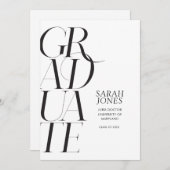Geen foto minimalistisch Afstuderen Kaart (Voorkant / Achterkant)