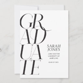 Geen foto minimalistisch Afstuderen Kaart