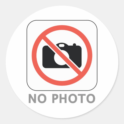 Geen foto ronde sticker (Voorkant)