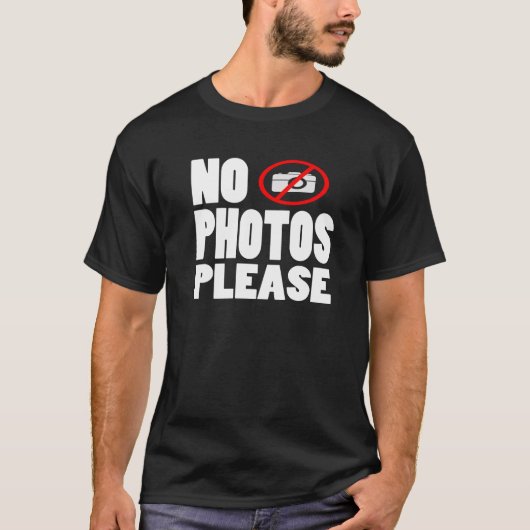geen foto ' s alstublieft t-shirt (Voorkant)