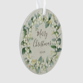 Geen foto Snowberry+Eucalyptus Round Acrylic Ornament (voorkant)
