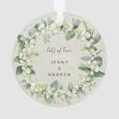 Geen foto Snowberry+Eucalyptus Round Acrylic Ornament (achterkant)