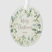 Geen foto Snowberry+Eucalyptus Round Acrylic Ornament (voorkant)