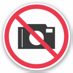 Geen fotocamera verboden symbool vinylsticker sticker