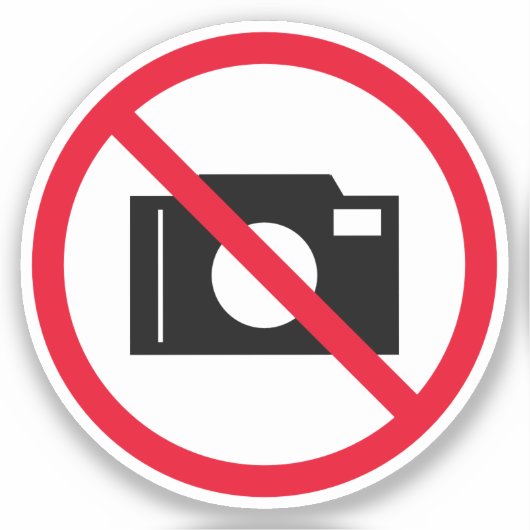 Geen fotocamera verboden symbool vinylsticker sticker (Voorkant)