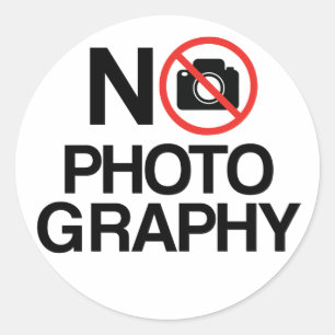 Geen fotografie ronde sticker