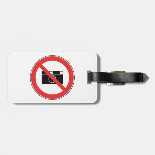 Geen fotografie-teken bagagelabel (Achterkant horizontaal)