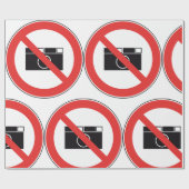 Geen fotografie-teken cadeaupapier (Vlak)