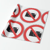 Geen fotografie-teken cadeaupapier (Uitgerold)