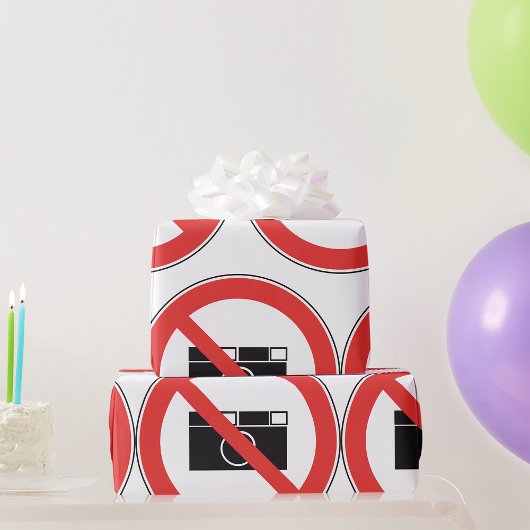 Geen fotografie-teken cadeaupapier