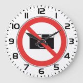 Geen fotografie-teken grote klok (Voorkant)