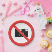 Geen fotografie-teken papieren bordje (Feest)