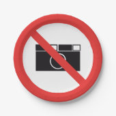 Geen fotografie-teken papieren bordje (Voorkant)