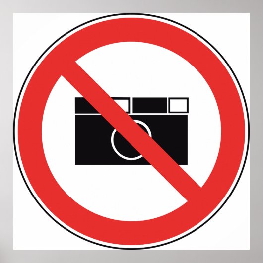 Geen fotografie-teken poster (Voorkant)