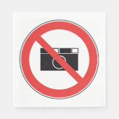 Geen fotografie-teken servet (Voorkant)