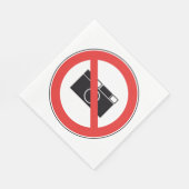 Geen fotografie-teken servet (Hoek)