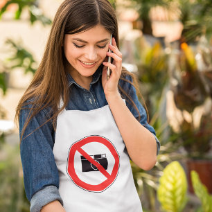 Geen fotografie-teken standaard schort