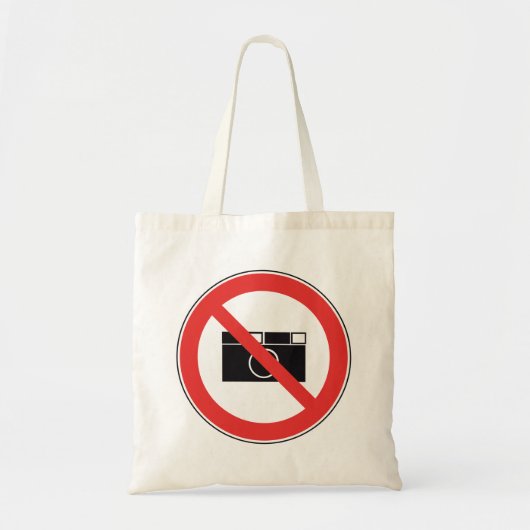 Geen fotografie-teken tote bag (Voorkant)