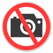 Geen fotografiecamera toegestaan symbool sticker (Voorkant)