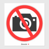 Geen fotografiecamera toegestaan symbool sticker (Vel)