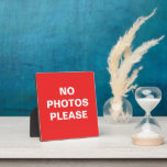 Geen foto's alsjeblieft fotoplaat<br><div class="desc">Geweldig om te voorkomen dat mensen afbeeldingen nemen in winkels, musea en evenementen.</div>