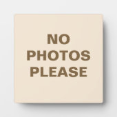 Geen foto's alsjeblieft fotoplaat (Voorkant)