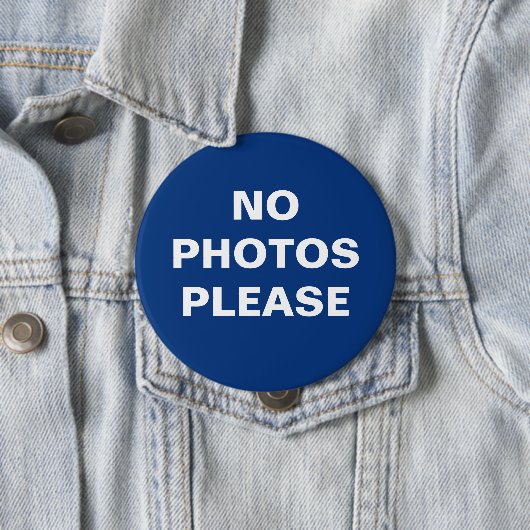 Geen foto's alstublieft in de Button (In situ)