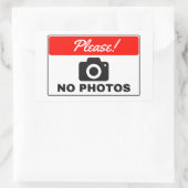 Geen foto's aub Sticker (Tas)