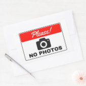 Geen foto's aub Sticker (Envelop)