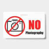 Geen foto's! badge (Achterkant)