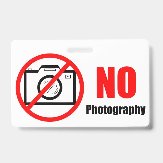 Geen foto's! badge (Voorzijde)