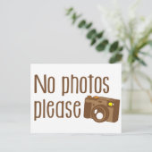 Geen foto's met camera briefkaart (Staand voorkant)