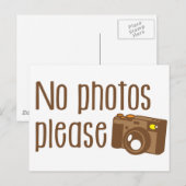 Geen foto's met camera briefkaart (Voorkant / Achterkant)