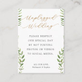 Geen foto's op sociale media Unplugged Wedding Plaatskaartje (Voorkant)