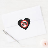 Geen foto's toegestaan hart sticker (Envelop)