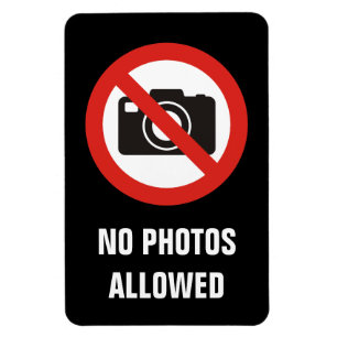 Geen foto's toegestaan magneet